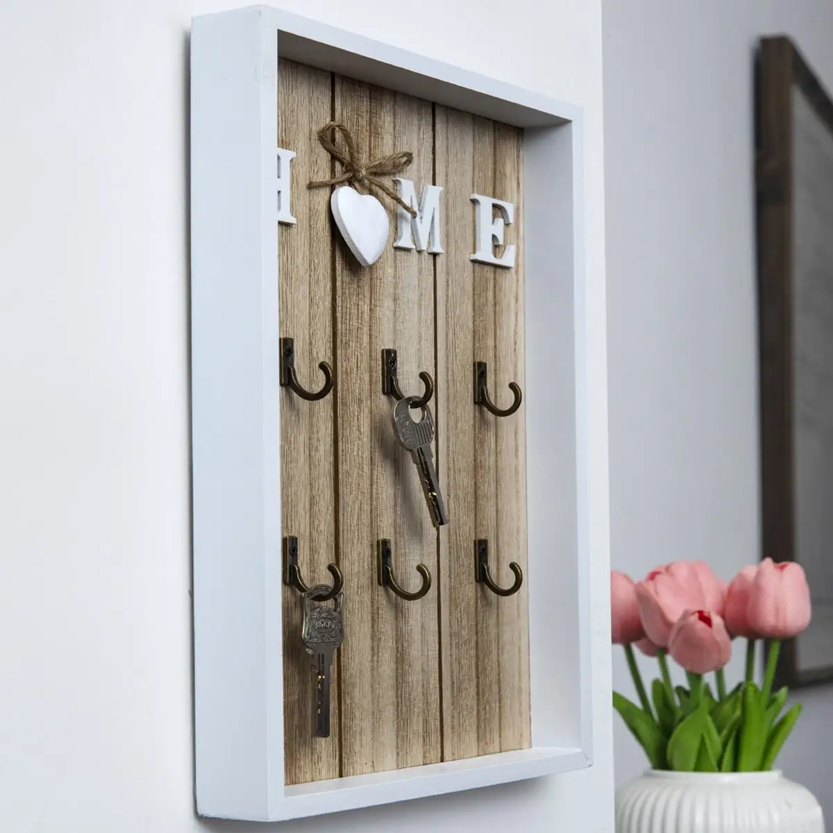 Porte Clé Mural Vintage en Bois Sd50f2fb56ed4475cbaca361222e36df3t