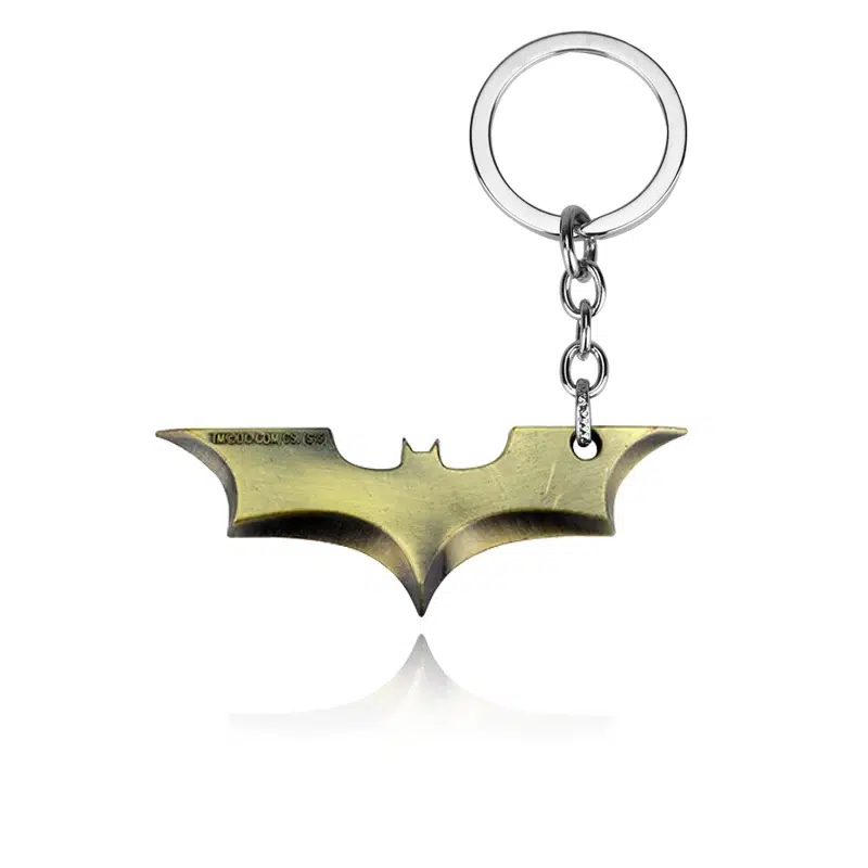 Porte-clés avec mousqueton à clip pour ceinture en cuir Batman