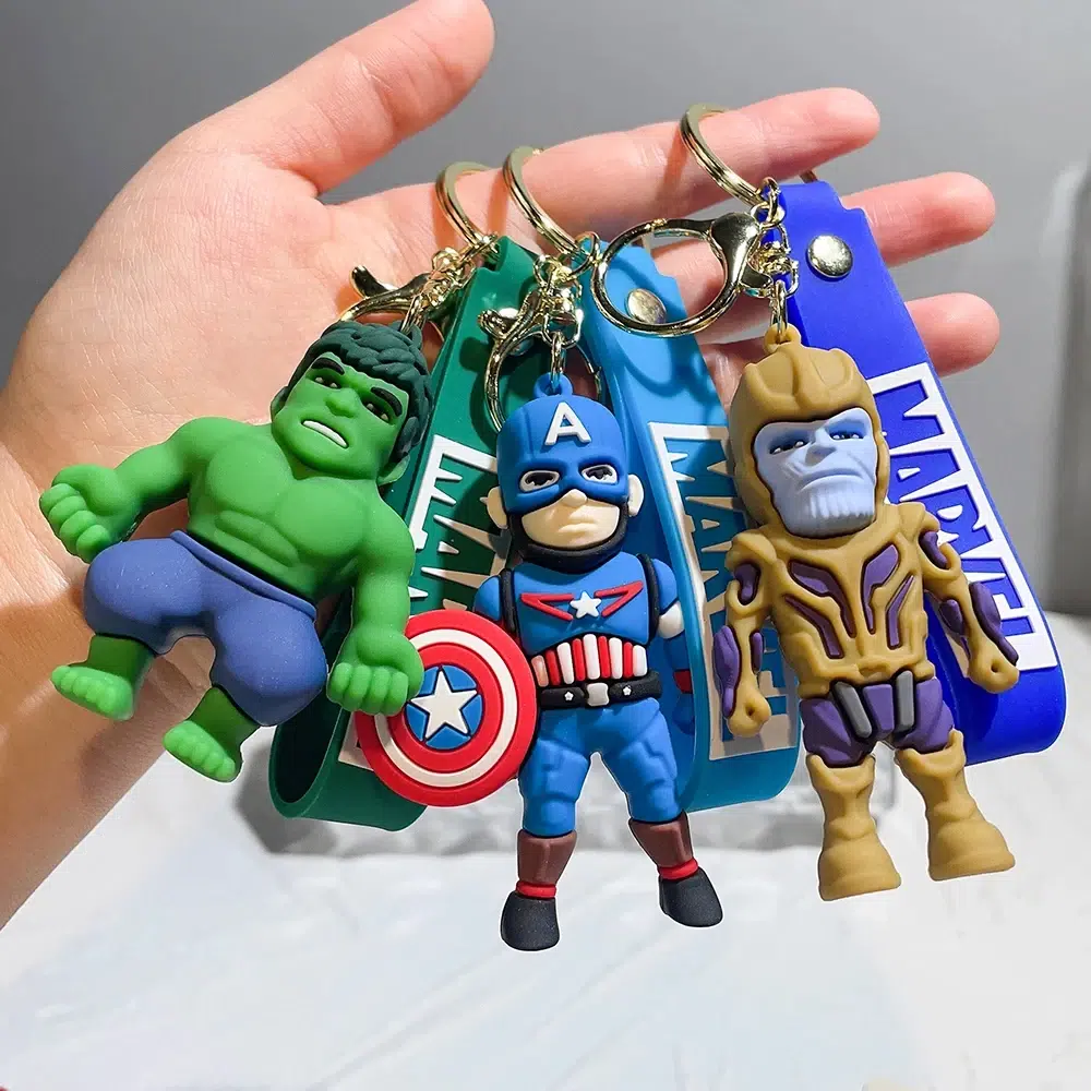 Ksopsdey Marvel Porte-clés, 4 Pièces Avengers Porte Cléf, Pour Cadeau D'anniversaire Enfants