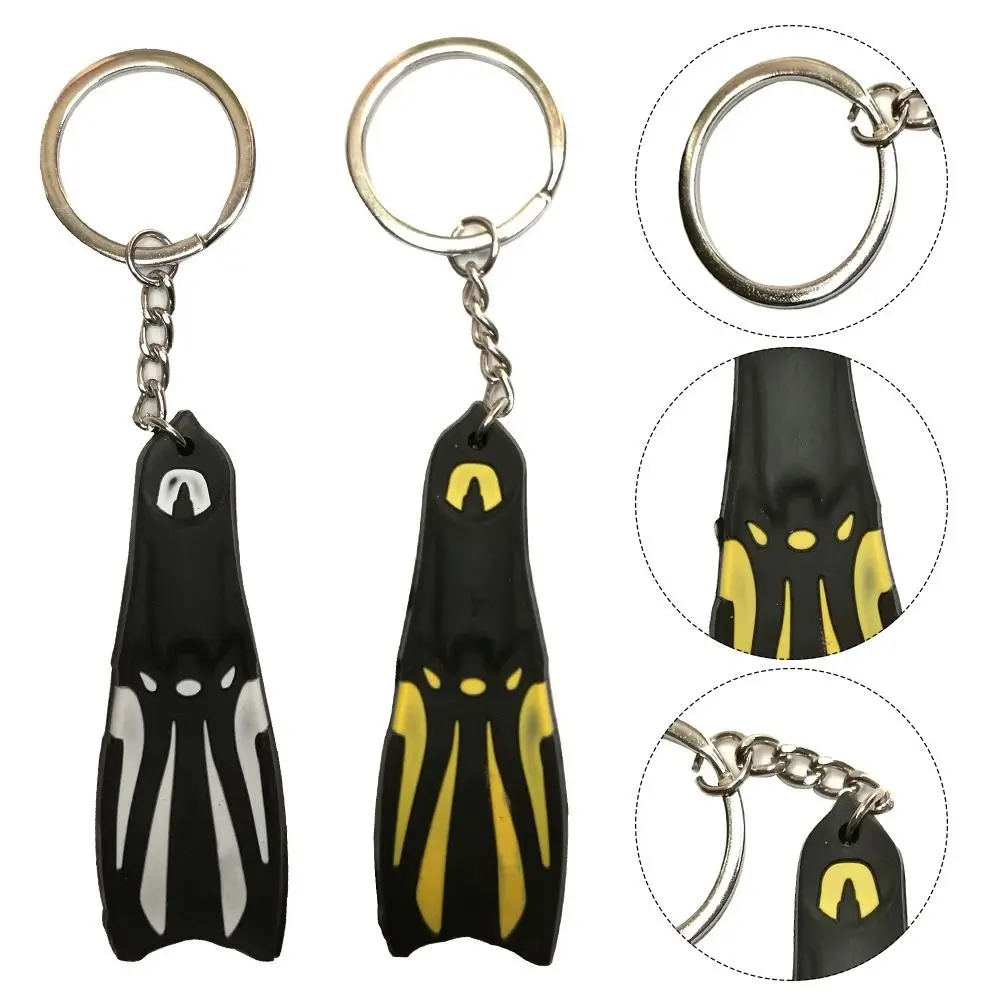 Vvikizy-Fin Porte-clés PVC Mini Plongée Thème Unique Flipper Forme