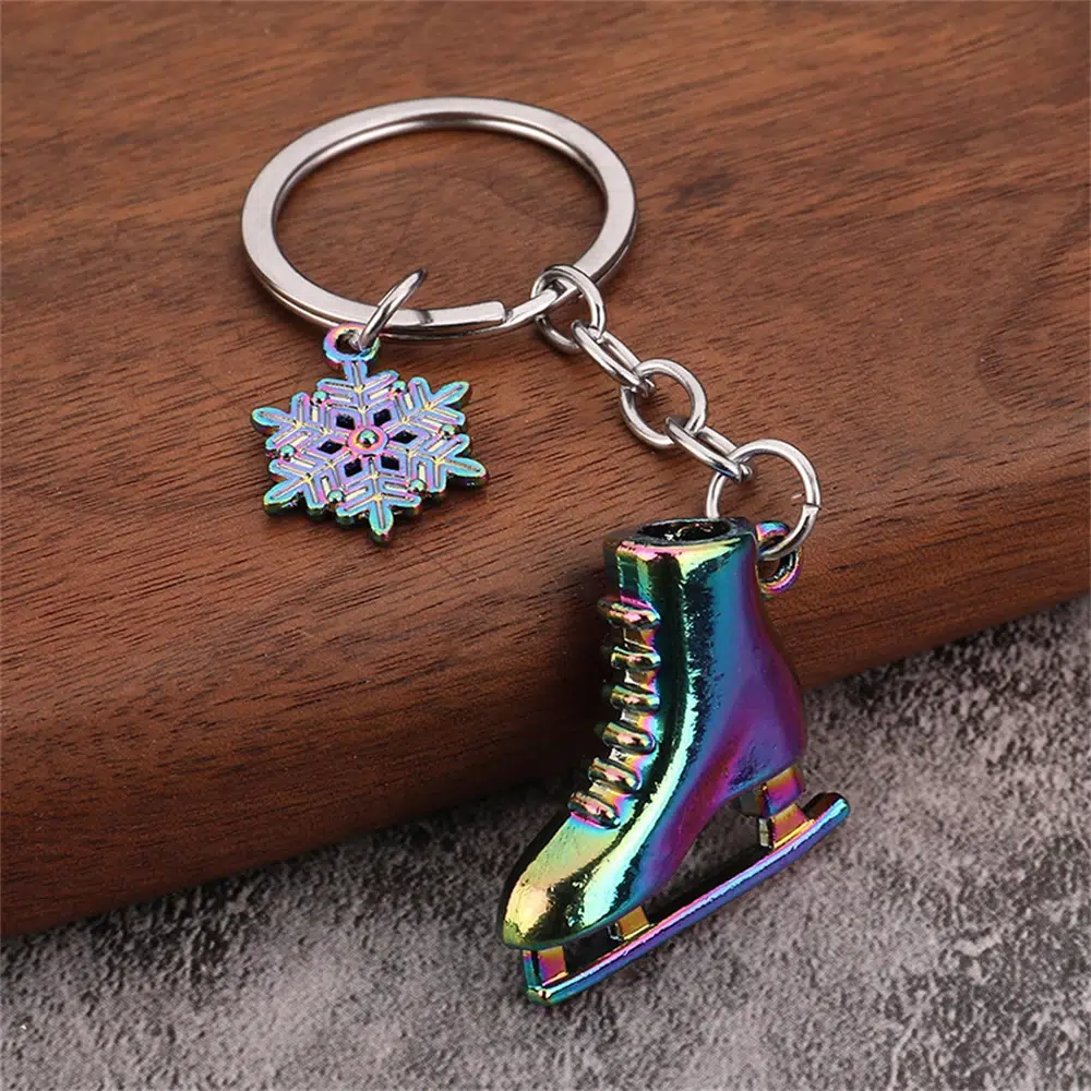 Porte-clés Patins à Roulettes Métal - Pendentif Décoratif 10cm