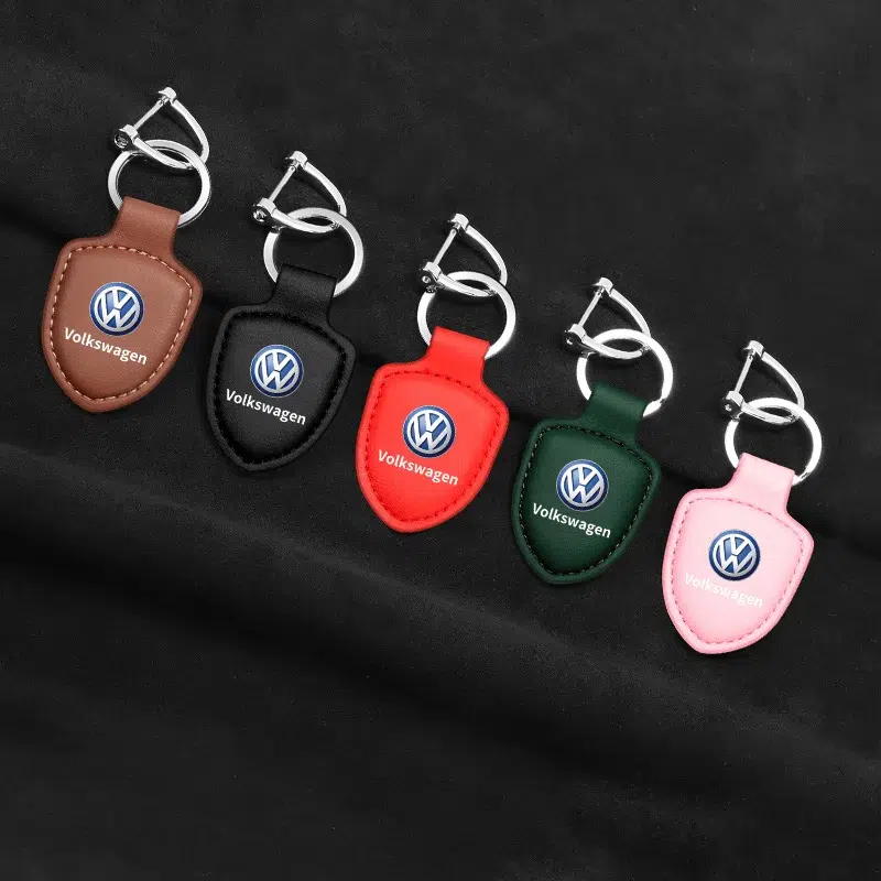 Porte-clés Volkswagen Lumineux Rouge - PVC - Cadeau Voiture - Unisexe
