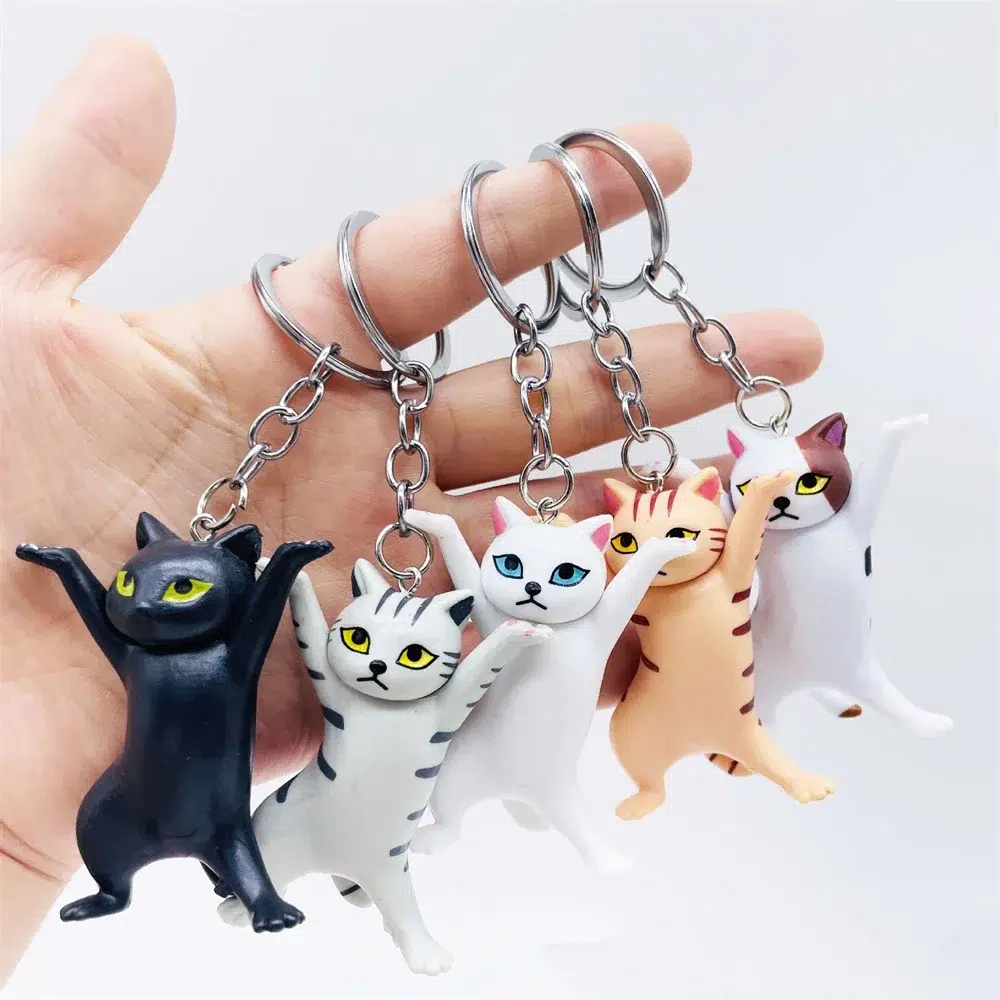 Lot De 2 Porte-clés En Forme De Patte De Chat Avec Pince à Épiler - Pour Garder Les Poils D'Animal Souvenir - Cadeau Émotionnel
