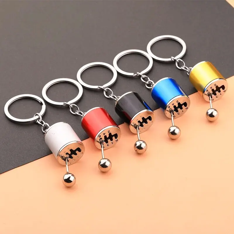 JNNJ Porte-clés Boîte Vitesses - 6 Vitesses - Alliage Zinc - Gadget Voiture - Cadeau Original